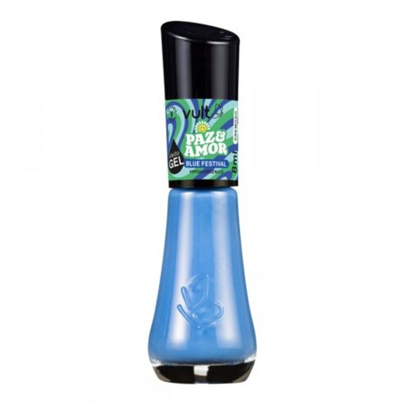 Esmalte Vult Efeito Gel Paz e Amor - Cor Blue Festival