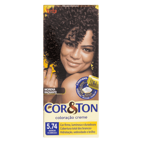 Tintura Wella Cor&Ton - Tom 5.74 Marrom Acobreado