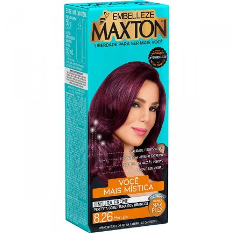 Tintura Embelleze Maxton - Tom 8.26 Ruiva Mística Marsala