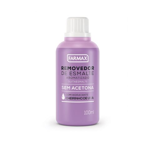 Removedor de Esmalte Farmax Uva sem Acetona - 100ml