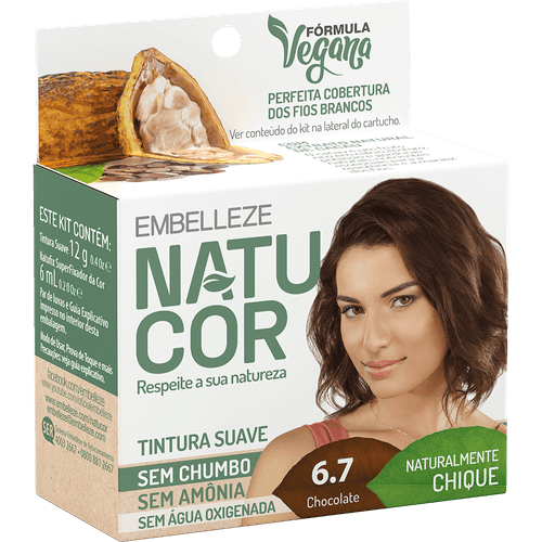 Tintura Embelleze Natucor - Tom 6.7 Chocolate