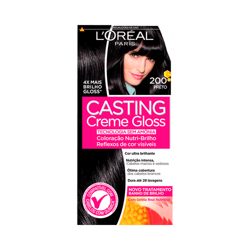 Tintura L'oreal Casting - Tom 200 Preto
