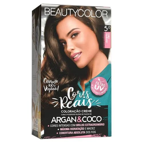 Tinta Beauty Color - Tom 5.0 Castanho Claro