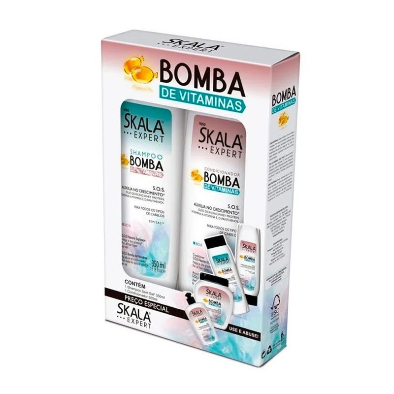 Kit Shampoo + Condionador Skala Bomba de Vitaminas 325ml