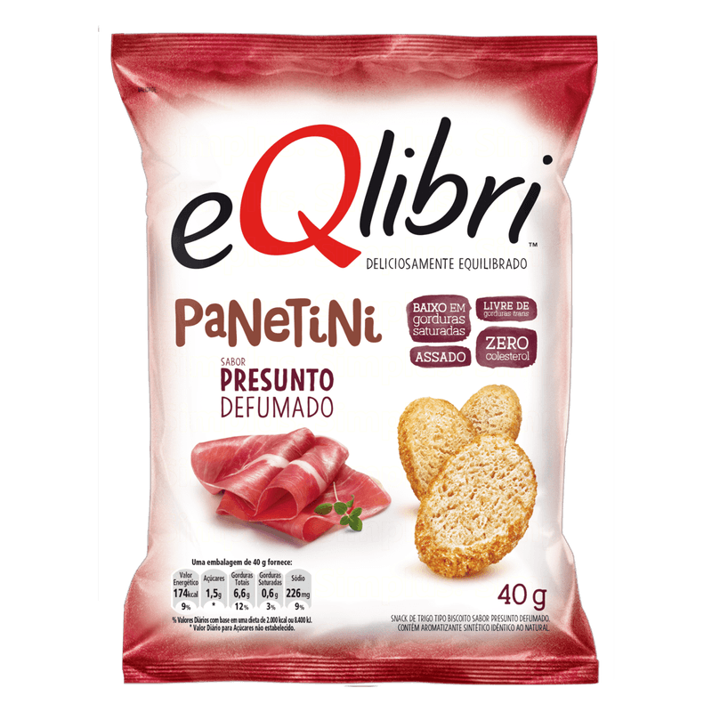 Snack Eqlibri Presunto Defumado Panetini - 40g