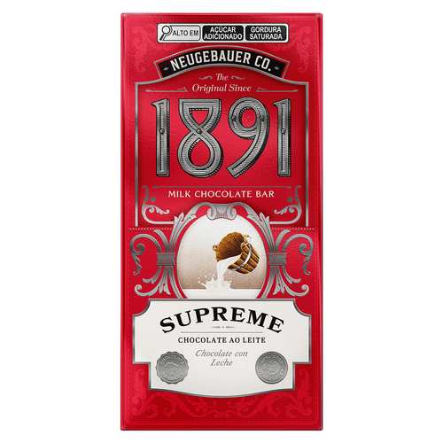 Chocolate Neugebauer Barra 1891 Supreme Leite - 90g