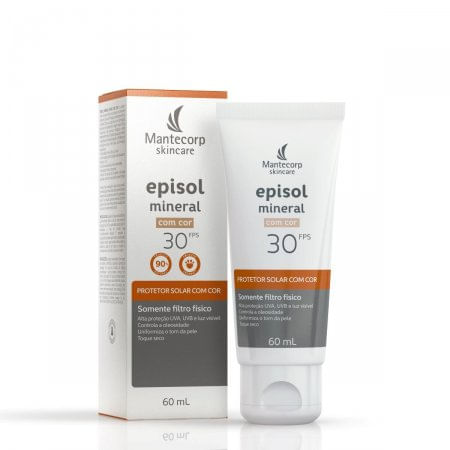 Protetor Solar Episol Color Mineral Com Cor FPS30 - 60ml
