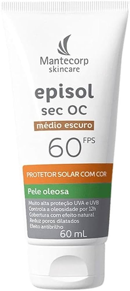 Protetor Solar Episol Sec OC Cor Médio Escuro FPS60 - 60ml