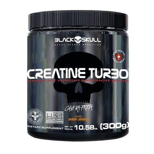 Creatina Turbo Black Skull Laranja 300g