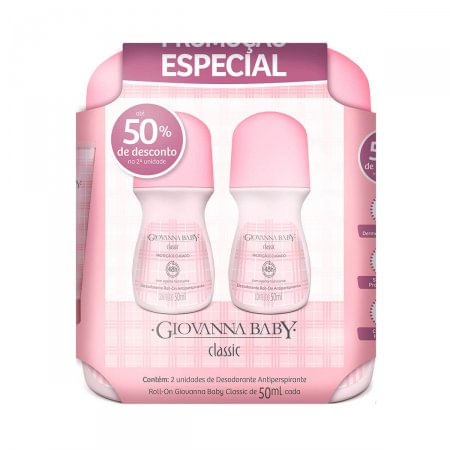 Kit Desodorante Roll-on Giovanna Baby Classic - 2 Unidades