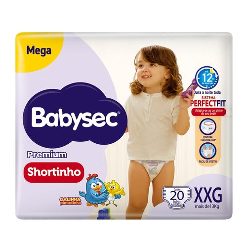 Fralda Babysec Shortinho Mega XXG - 20 Unidades