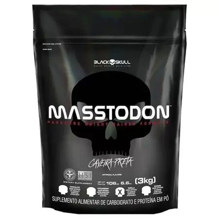 Masstodon Black Skull Morango Refil 3kg