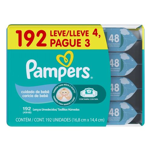 Lenço Umedecido Pampers 48 Uni - Leve 4 Pague 3