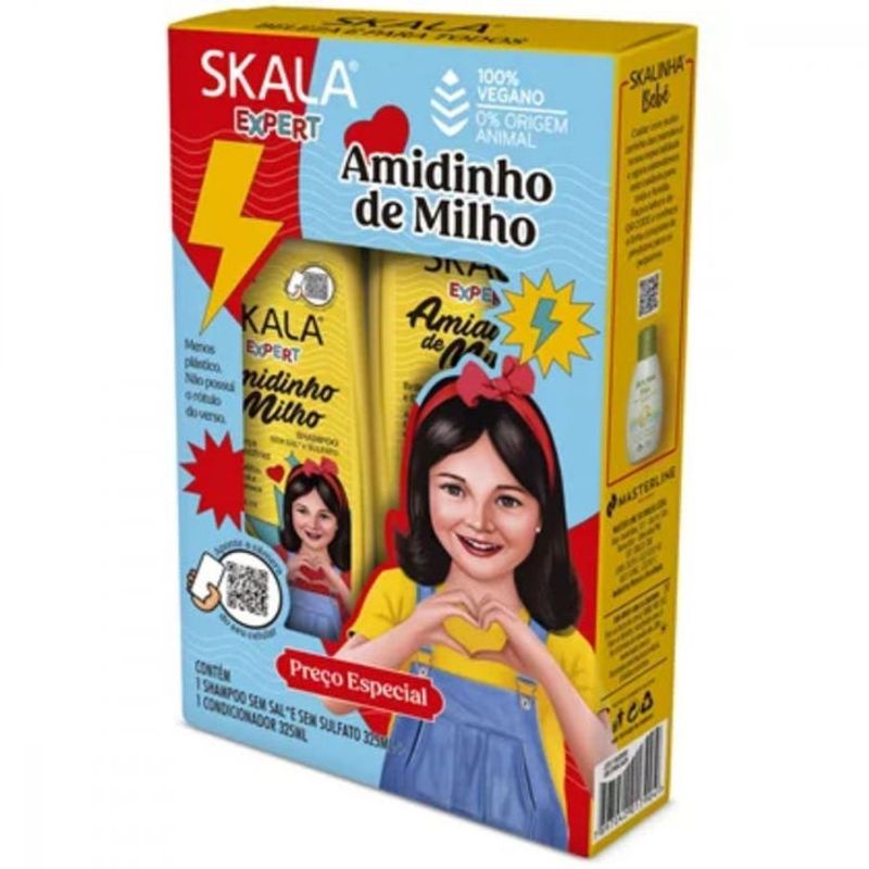 Kit Shampoo e Condicionador Amidinho de Milho Kids - Skala