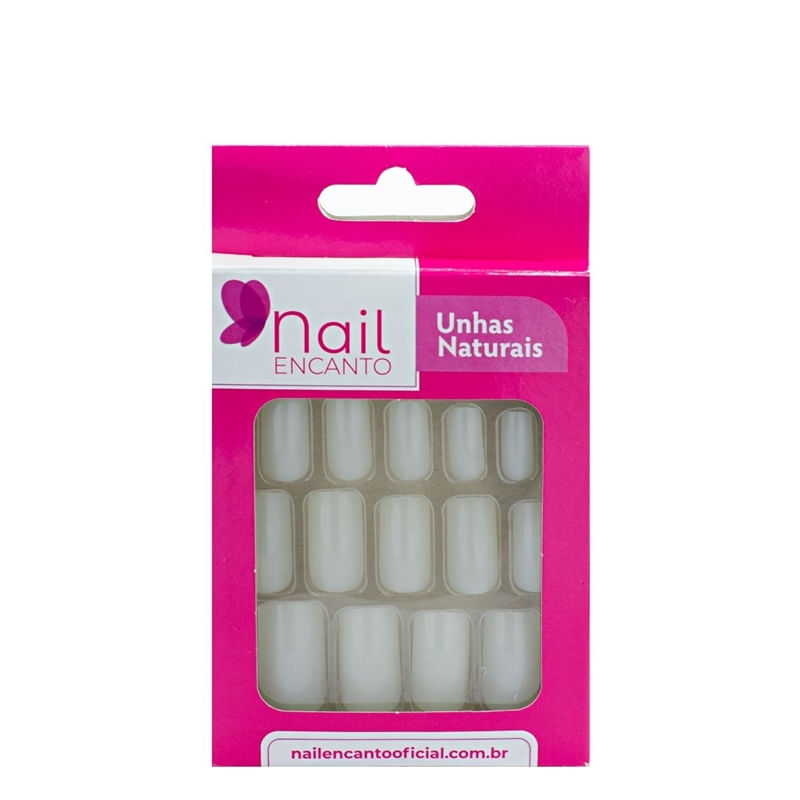 Unhas Postiças Nail Encanto Quadrada Média com 28 Unidades