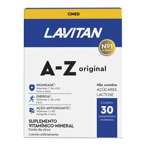 Lavitan A-Z Original com 30 Comprimidos - Cimed
