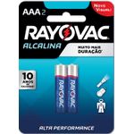 Pilha Rayovac Alcalina AAA com 2 unidades