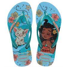 Chinelo Havaianas Kids Slim Princess Azul/Azul - 33/34