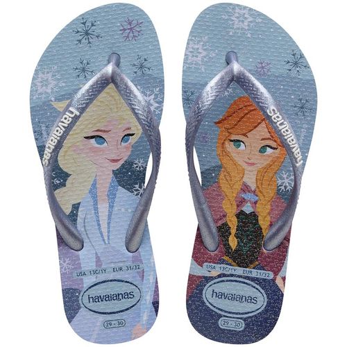 Chinelo Havaianas Kids Slim Princess Brisa Roxo - 31/32