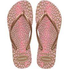 Chinelo Havaianas Slim Animals Rose Gold/Rose - 39/40