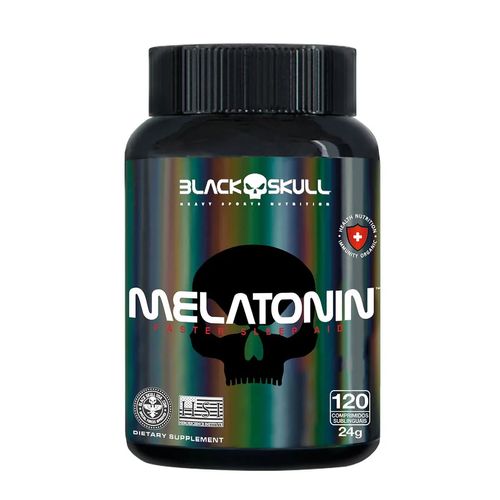 Melatonina Black Skull Sublingual com 120 Tabletes
