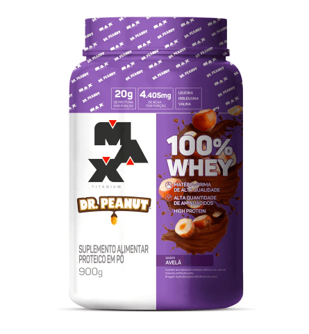 Whey 100% Dr. Peanut Avelã Max Titanium - 900g
