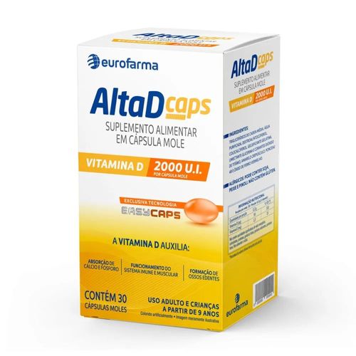 Alta D 2.000UI com 30 Cápsulas - Eurofarma