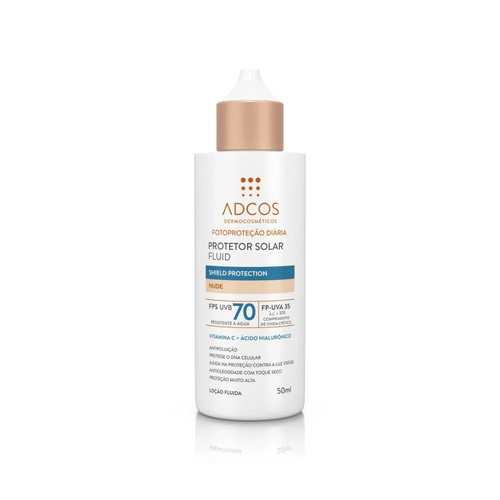 Protetor Solar Adcos Fotoproteção Diária Fluid Nude FPS70 - 50ml