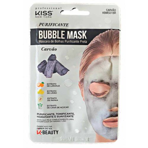 Máscara Facial Bubble Mask Carvão Kiss New York
