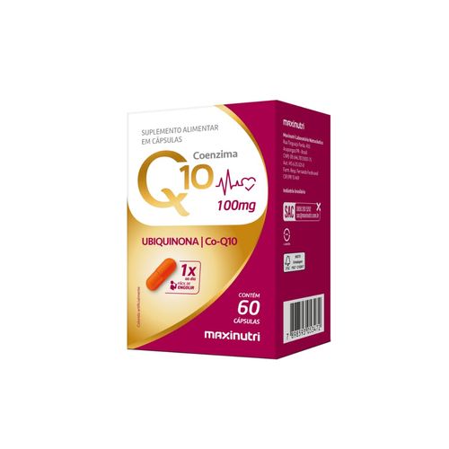 Coenzima Q10 Maxinutri com 60 Cápsulas - MaxiNutri