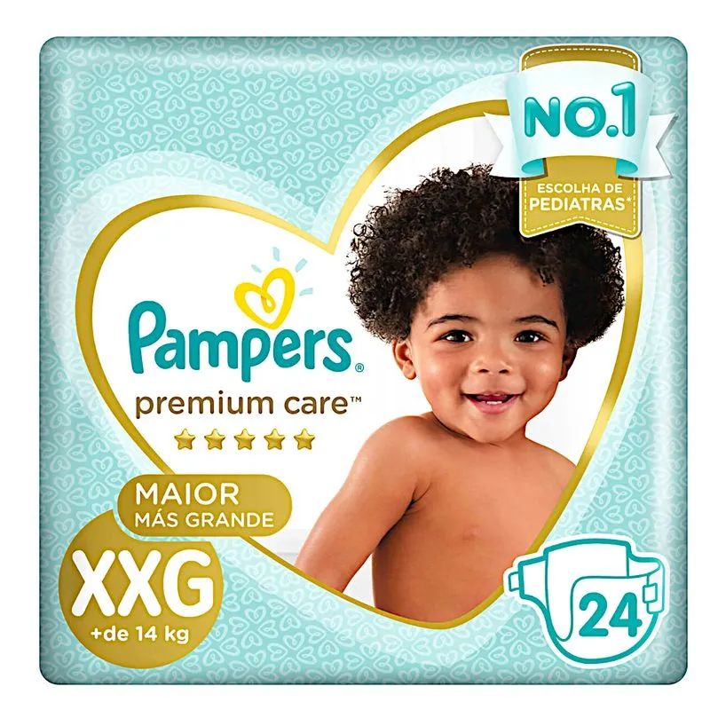 Fralda Pampers Premium Care Tamanho Xxg 24 Uni