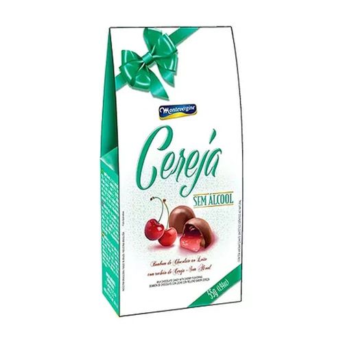 Caixa de Bombom com Cerejas Picadas sem Álcool 55g - Montevérgine