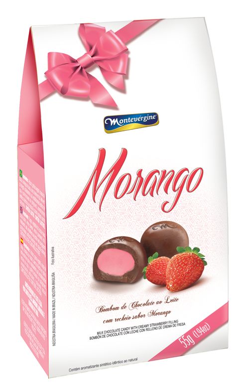 Caixa de Bombom com Recheio de Morango 55g - Montevérgine