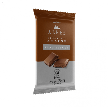 Chocolate Alpes Zero Açúcar Amargo - 25g