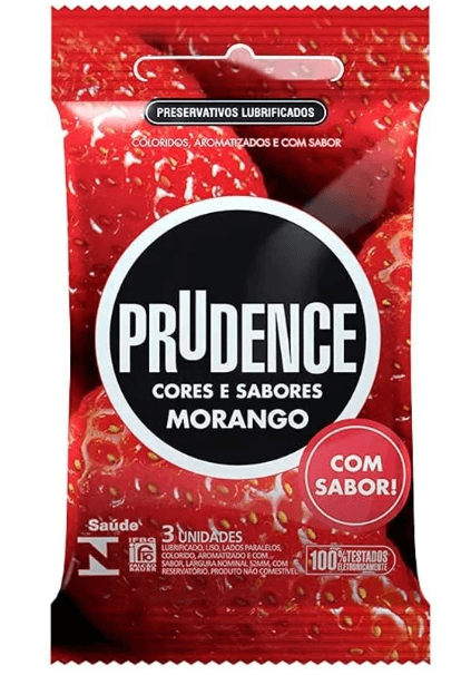 Preservativo Prudence Morango - 3 Uni
