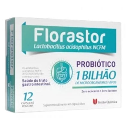Florastor 1 Bilhão Probiótico União Química 12 Cápsulas
