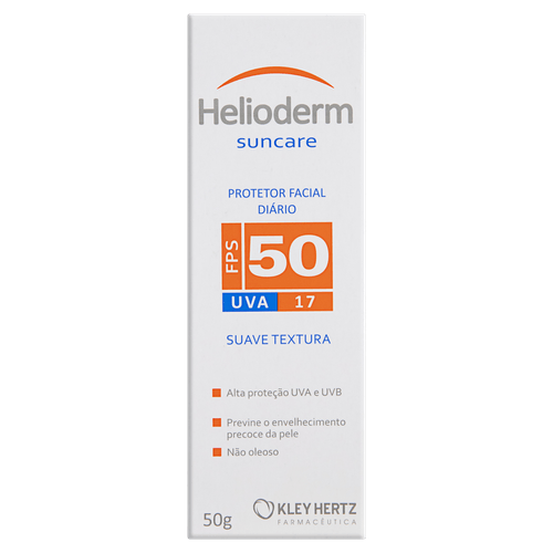 Protetor Solar Helioderm Suncare FPS50 Facial com 50g