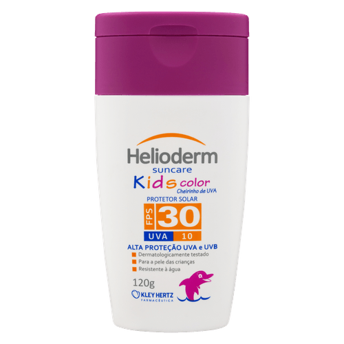 Protetor Solar Corporal Helioderm Suncare Kids Color FPS30 com 120ml