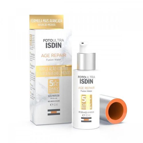 Protetor Solar Facial Isdin Fotoprotector Fusion Water Age Repair FPS50 - 50ml