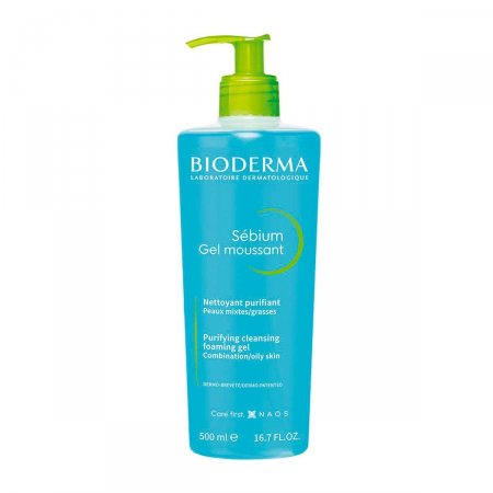 Gel de Limpeza Sébium Moussant Pump Bioderma - 500ml