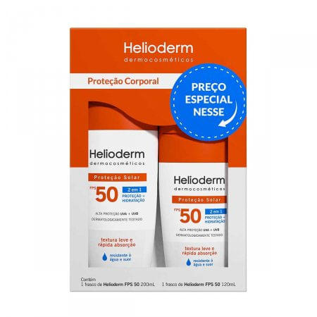 Kit Helioderm Econômico FPS50 200ml + 120ml