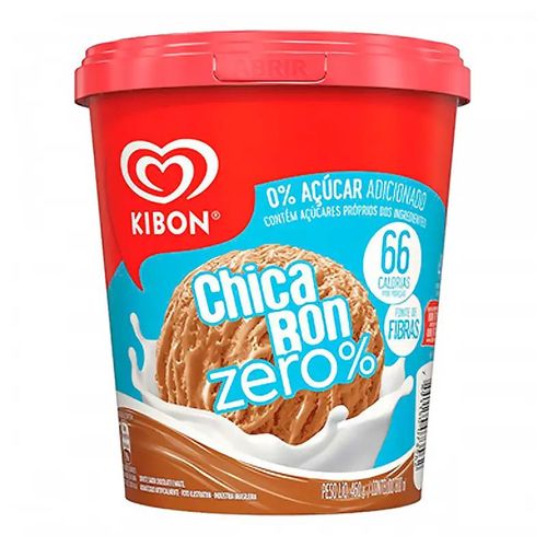 Sorvete Chicabon Zero Açúcar - 800ml