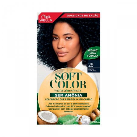 Tinta Wella Soft Color - Tom 28 Preto Azulado