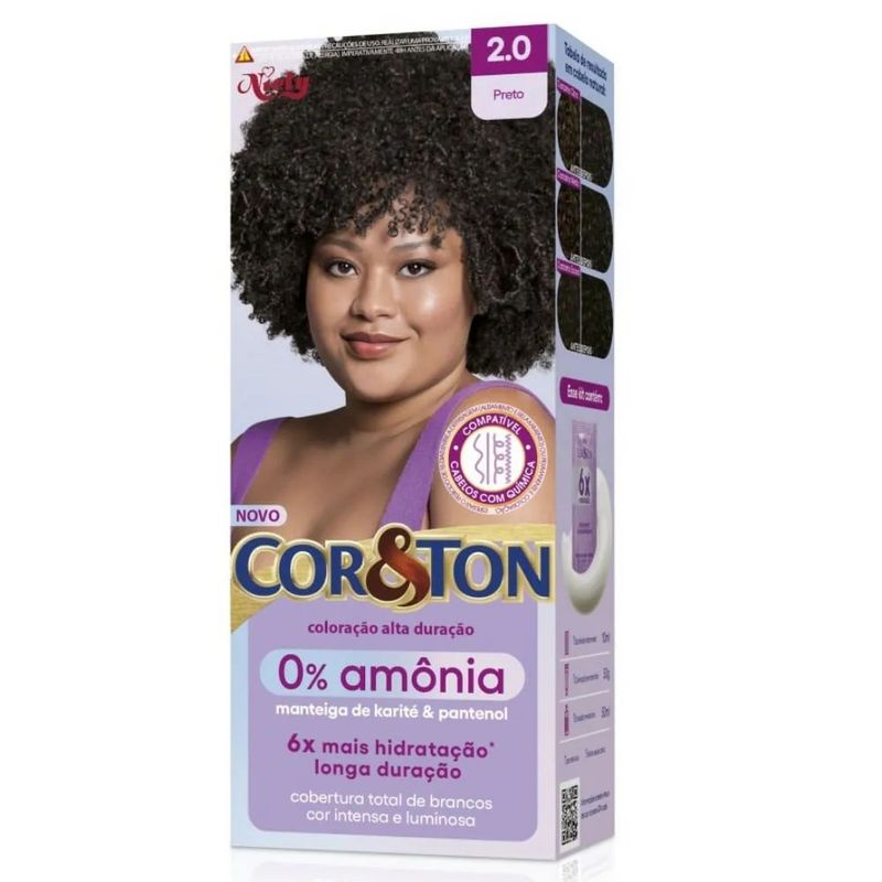 Tintura Niely Cor&Ton 0% Amônia 2.0 - Preto