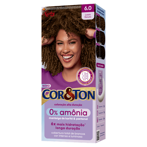 Tintura Niely Cor&Ton 0% Amônia 6.0 - Louro Escuro