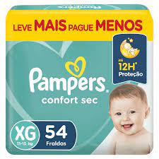 Fralda Pampers Confort Sec Tamanho XG - 54 Unidades