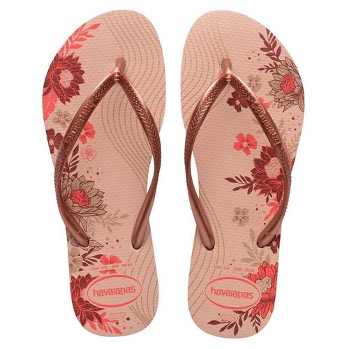 Chinelo Havaianas Slim Organic Rosa Ballet/Dourado - 33/34