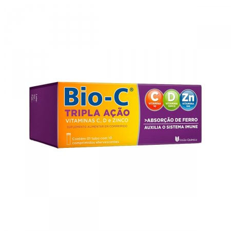 Bio-c Tripla Ação com 10 Comprimidos Efervescentes - União Química