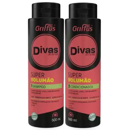 Kit Griffus Divas Volumão Shampoo 500ml + Condicionador 500ml