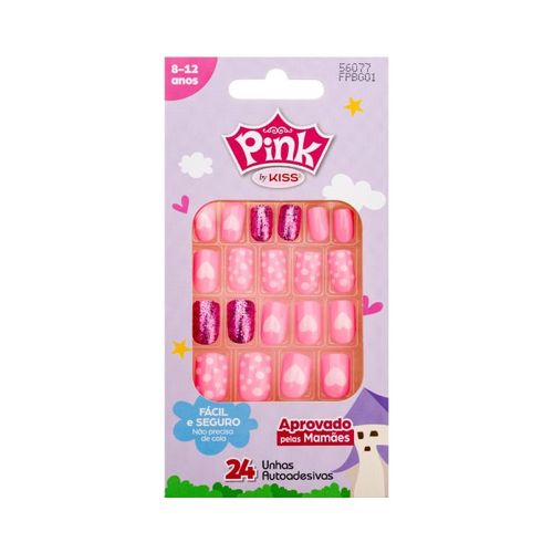 Unhas Postiças Infantil Pink Color Change - Kiss New York